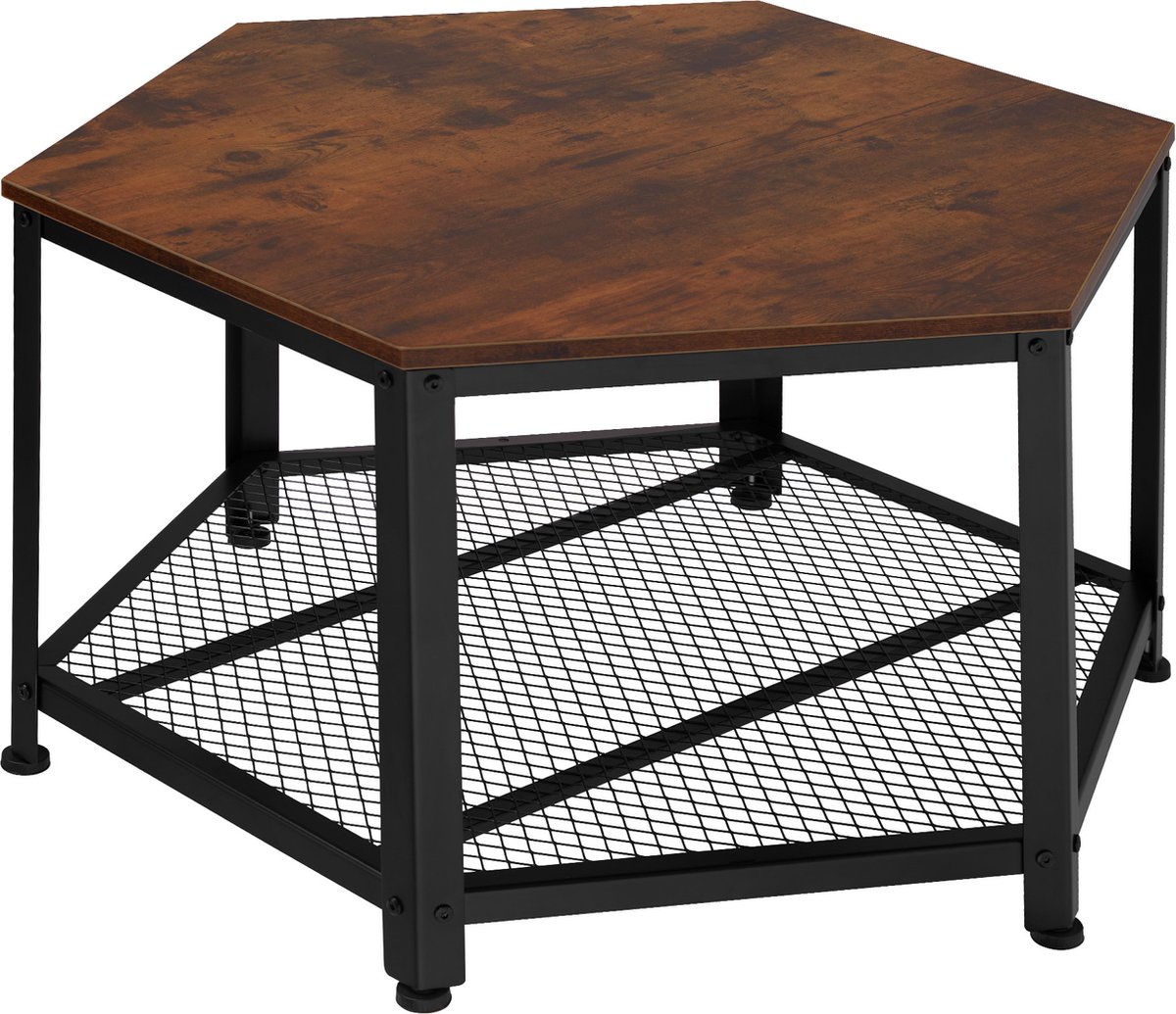 Tectake - Salontafel Norwich Industrial Dark Sidetable Bijzettafel - 404225