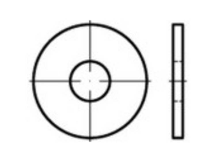 TOOLCRAFT 147979 Onderlegringen Binnendiameter: 21 mm ISO 7093 Staal 100 stuk(s)