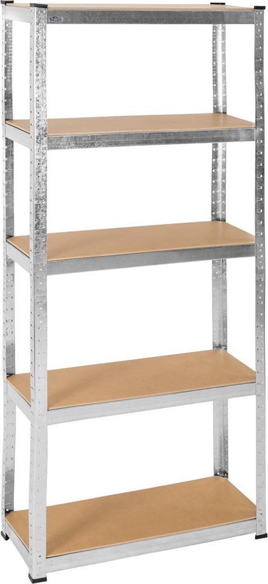 Tectake - Stevige Legbordstelling 180 X 75 X 30 Cm -401460 - Silver