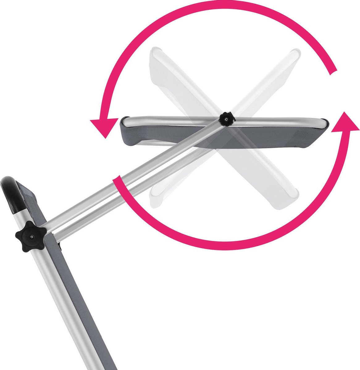 Tectake - Ligbed Zonnestoel Aurelie - Incl. Individueel Instelbaar Zonnedak- -403630 - Zwart