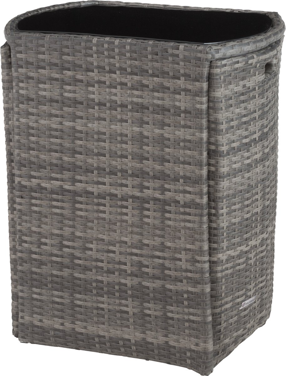 Tectake Wicker Tuinset Bistroset - Hamburg - Diverse Kleuren 404210 - Grijs