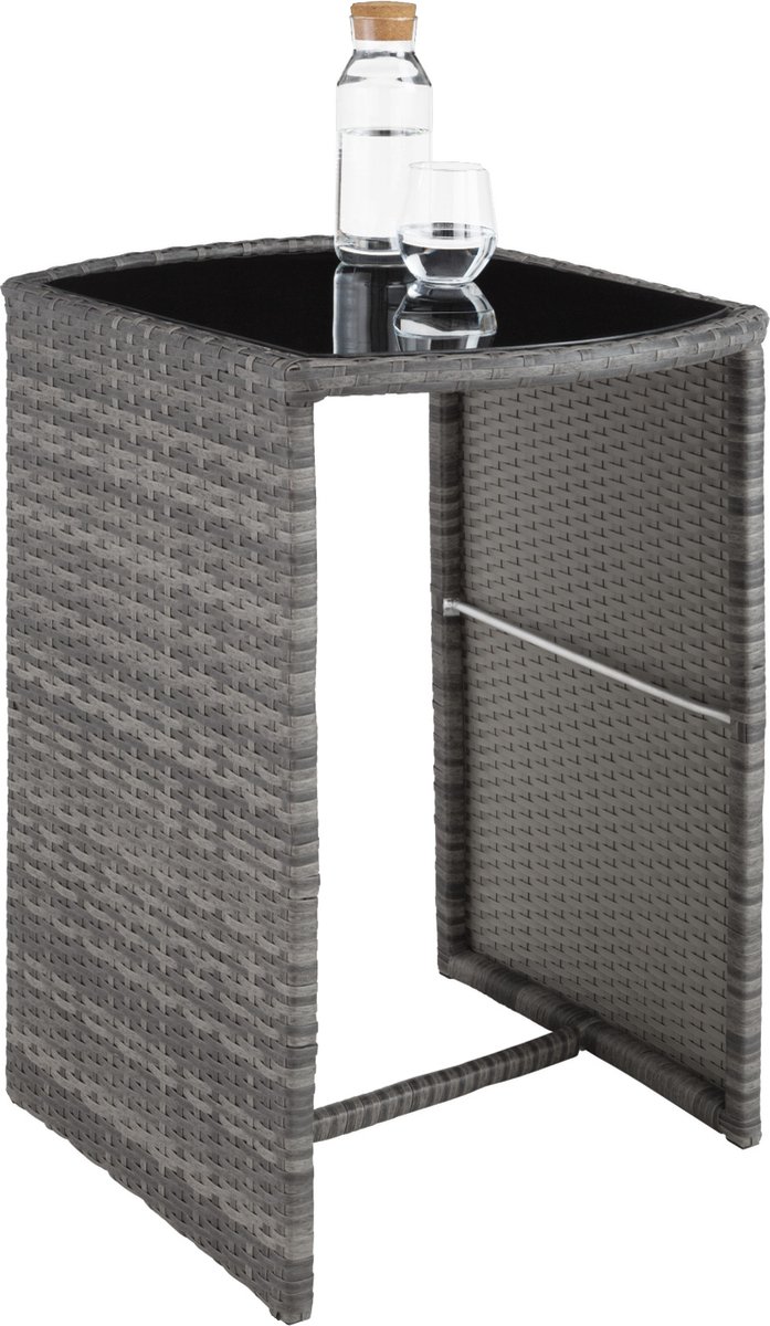 Tectake Wicker Tuinset Bistroset - Hamburg - Diverse Kleuren 404210 - Grijs