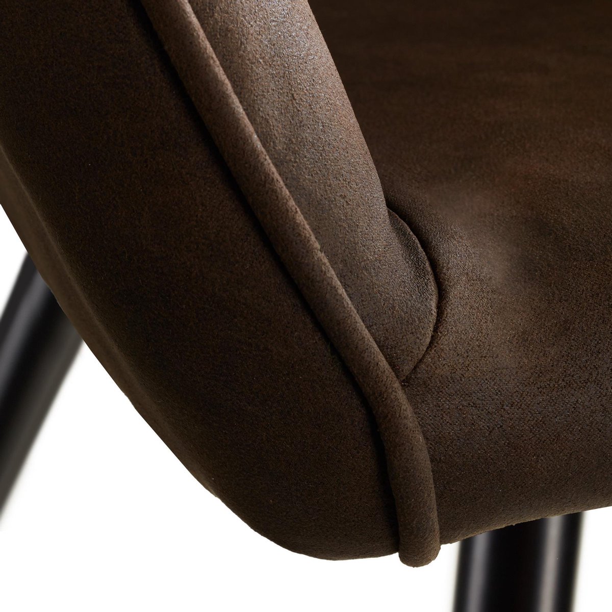 Tectake - Stoel Marilyn Stof Donker / Zwart Sku: 403668 - Bruin