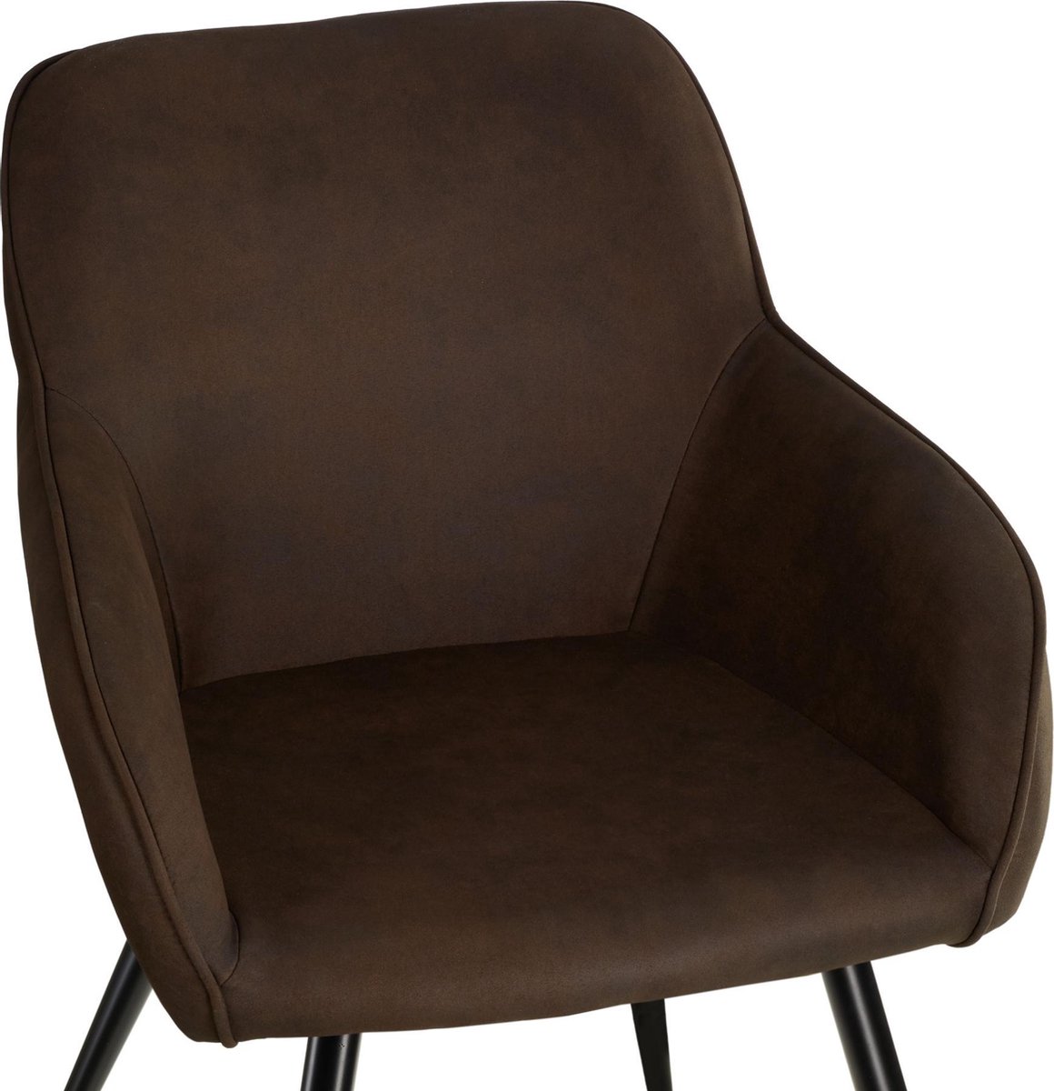 Tectake - Stoel Marilyn Stof Donker / Zwart Sku: 403668 - Bruin