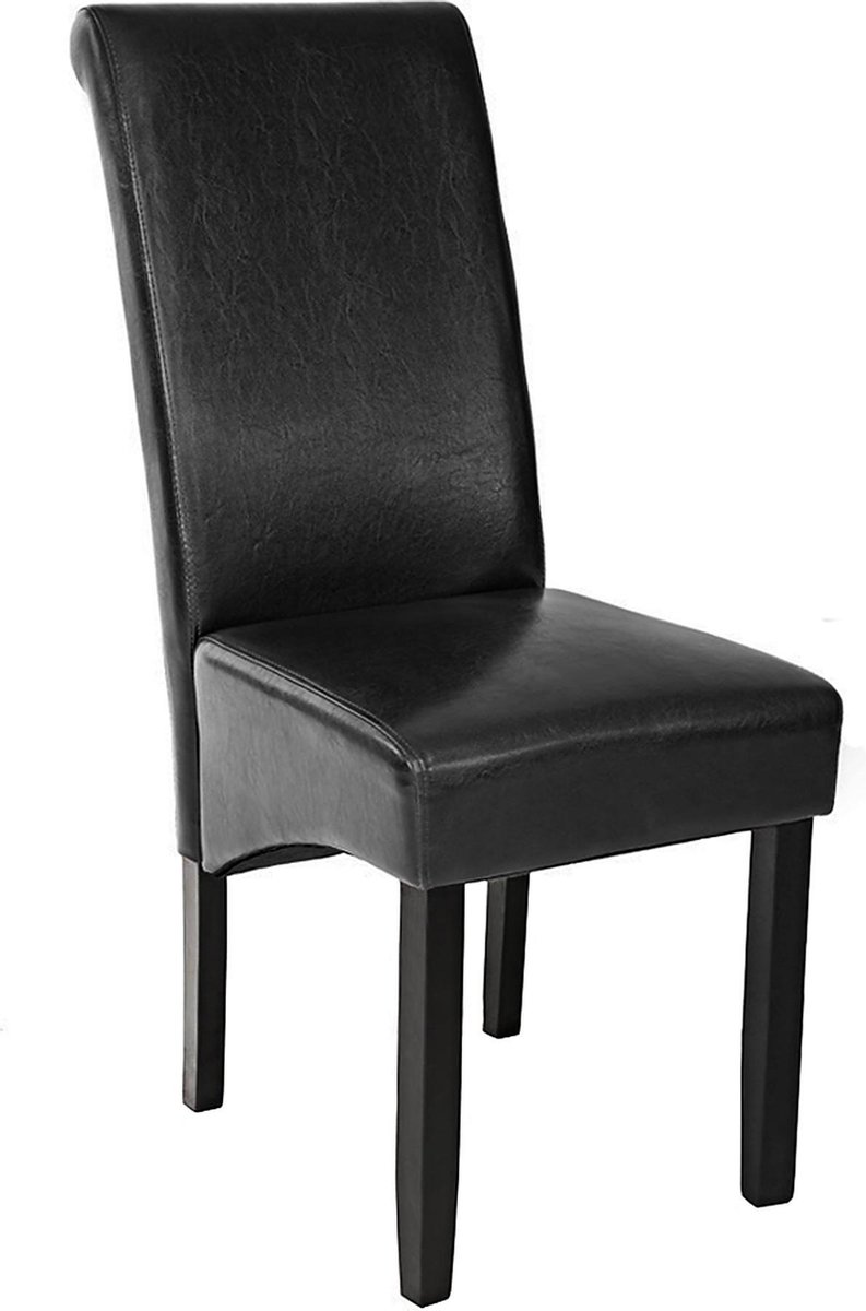 Tectake - 2x Eetkamerstoel Eetkamerstoelen Set - 401293 - Zwart