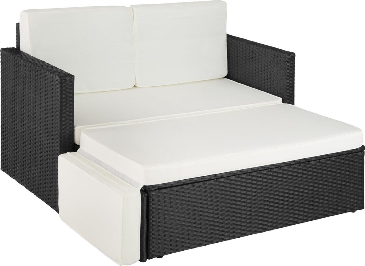 Tectake - Wicker Loungesofa Corfu, Variant 2 Sku: 403883 - Grijs