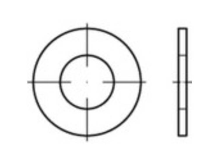 TOOLCRAFT 159226 Onderlegringen Binnendiameter: 11.5 mm Staal 200 stuk(s)