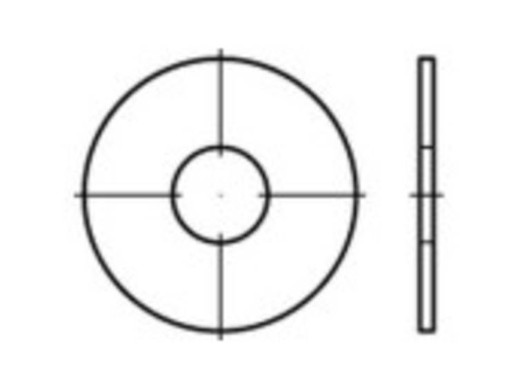 TOOLCRAFT 159276 Spatbordschijven Binnendiameter: 8.4 mm Staal Galvanisch verzinkt 200 stuk(s)