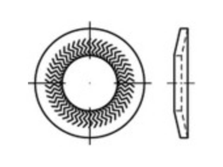 159394 Grendelschijven Binnendiameter: 12 mm Verenstaal Verzinkt 100 stuk(s)