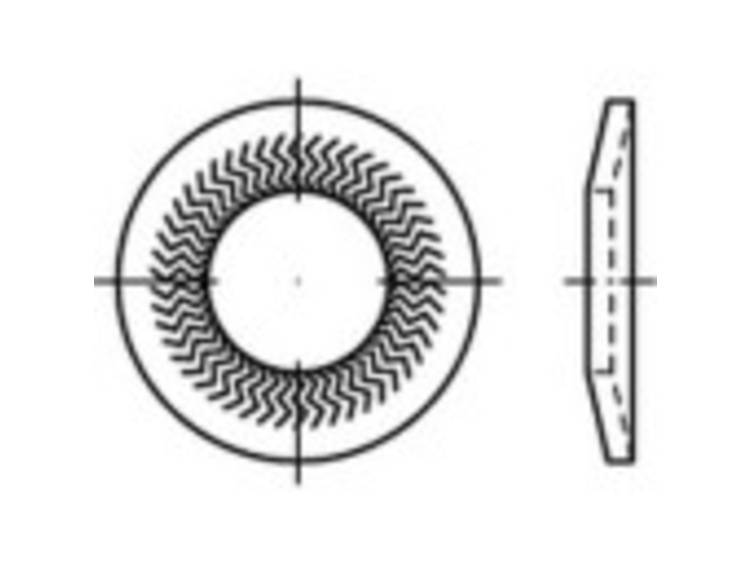 159397 Grendelschijven Binnendiameter: 5 mm Verenstaal Verzinkt 250 stuk(s)