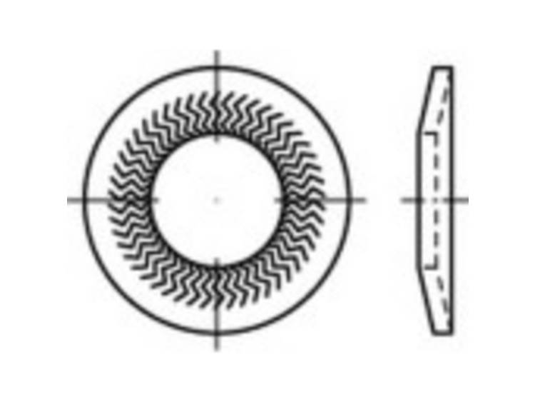 159416 Grendelschijven Binnendiameter: 12 mm Verenstaal Verzinkt 100 stuk(s)