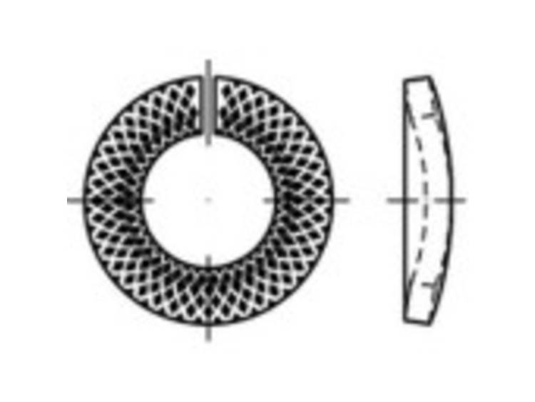 TOOLCRAFT 159427 Grendelring Binnendiameter: 4 mm Verenstaal Verzinkt 10000 stuk(s)