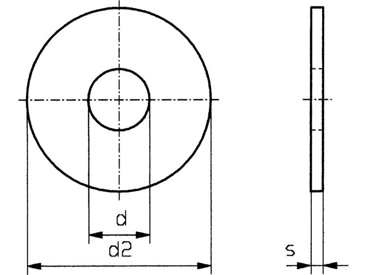 TOOLCRAFT 4,3 D9021 POLY 194732 Onderlegringen Binnendiameter: 4.3 mm M4 DIN 9021 Kunststof 100 stuk(s)