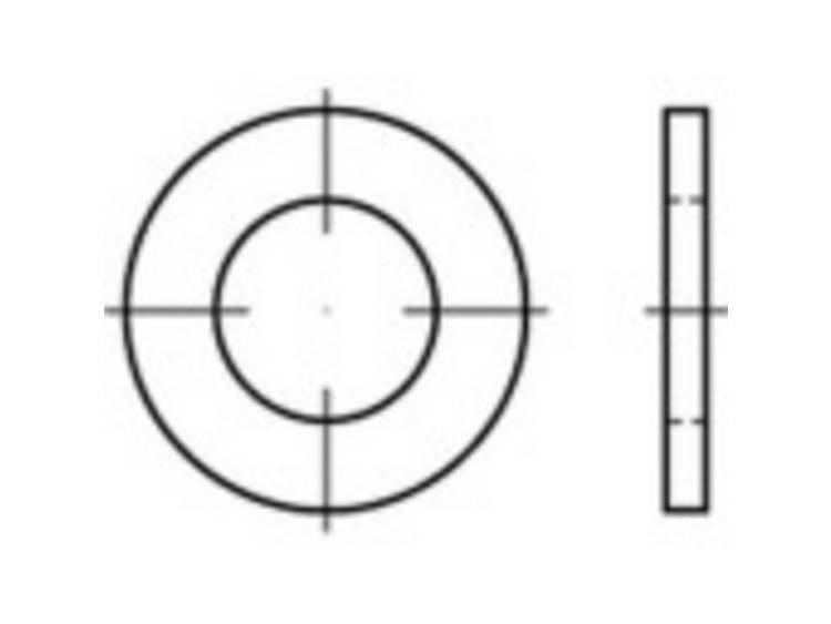 TOOLCRAFT 1068859 Onderlegringen Binnendiameter: 24 mm DIN 7989 RVS A4 100 stuk(s)