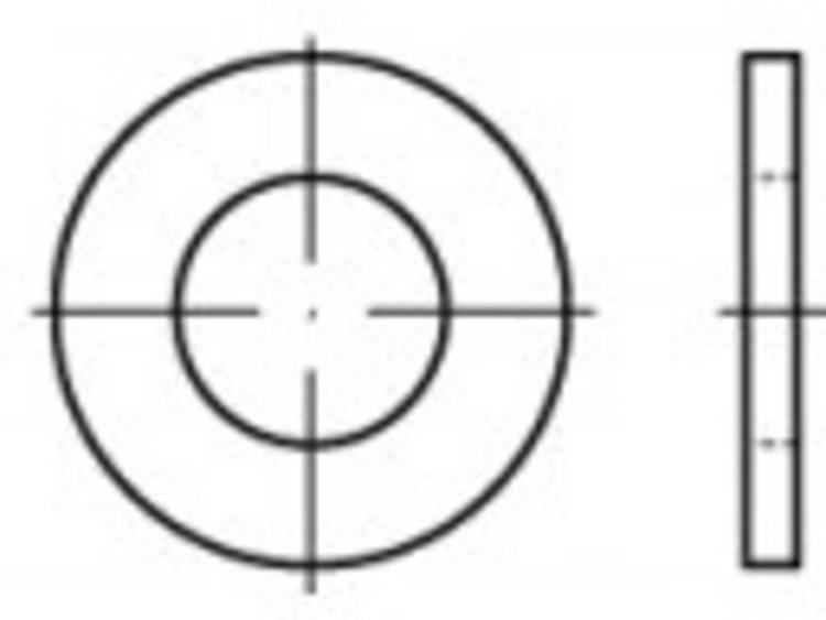 TOOLCRAFT TO-5357568 Onderlegringen 23 mm DIN 125 RVS A4 25 stuk(s)