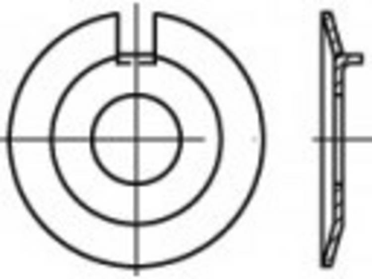 TOOLCRAFT TO-5357580 Onderlegringen 6.4 mm DIN 432 RVS A2 50 stuk(s)