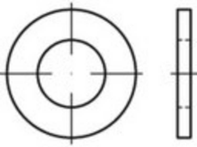 TOOLCRAFT TO-5377740 Onderlegringen 18 mm ISO 7089 RVS A2 200 stuk(s)