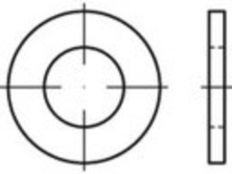 TOOLCRAFT TO-5377746 Onderlegringen 27 mm ISO 7089 RVS A2 100 stuk(s)