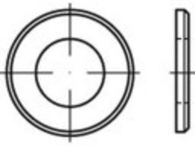 TOOLCRAFT TO-5377893 Onderlegringen 18 mm ISO 7090 RVS A4 50 stuk(s)