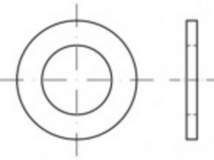 TOOLCRAFT TO-5377962 Onderlegringen 4 mm ISO 7092 RVS A2 2000 stuk(s)