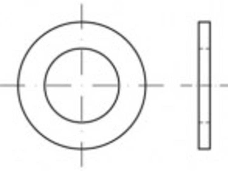 TOOLCRAFT TO-5377974 Onderlegringen 10 mm ISO 7092 RVS A2 1000 stuk(s)