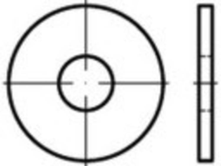 TOOLCRAFT TO-5378019 Onderlegringen 18 mm ISO 7093 RVS A2 100 stuk(s)