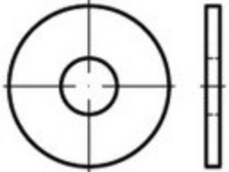 TOOLCRAFT TO-5378022 Onderlegringen 24 mm ISO 7093 RVS A2 25 stuk(s)