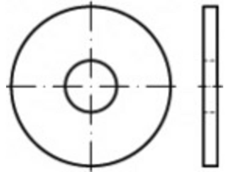 TOOLCRAFT TO-5378055 Onderlegringen 5 mm ISO 7094 RVS A2 100 stuk(s)