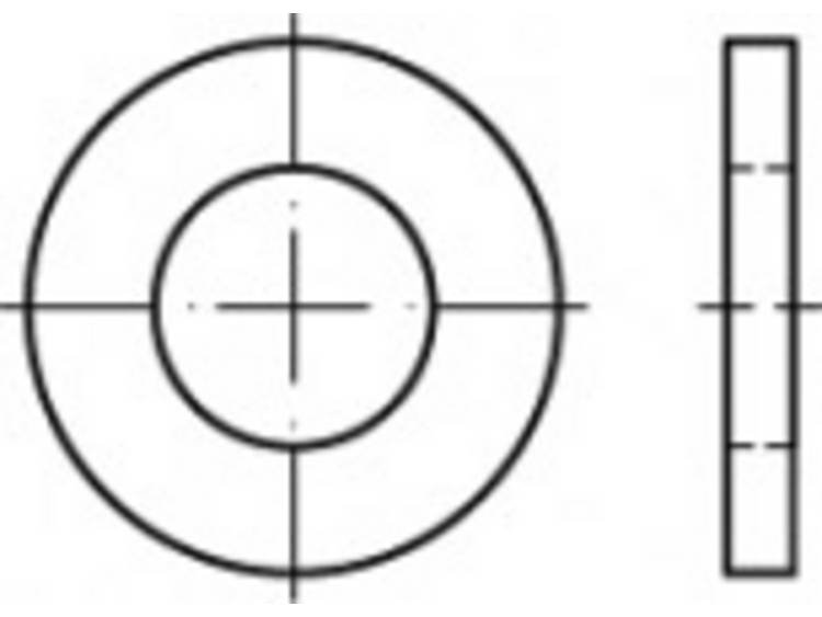 TOOLCRAFT TO-5378376 Onderlegringen 5 mm ISO 8738 RVS A2 50 stuk(s)