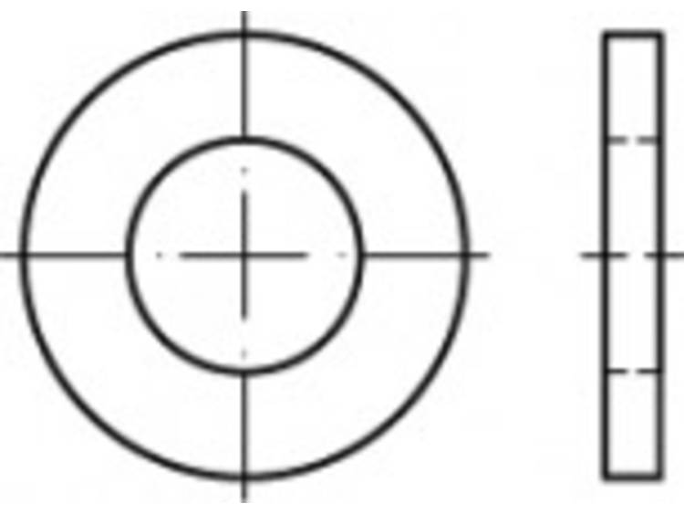 TOOLCRAFT TO-5378391 Onderlegringen 14 mm ISO 8738 RVS A2 25 stuk(s)