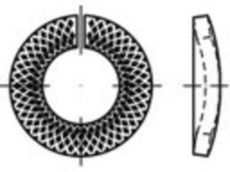 TOOLCRAFT TO-5380362 Onderlegringen 4 mm 88130 RVS 1000 stuk(s)