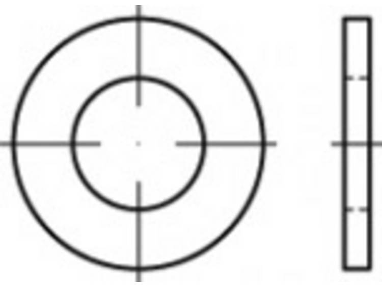 TOOLCRAFT TO-5441733 Onderlegringen 56 mm 1479 Staal 200 stuk(s)