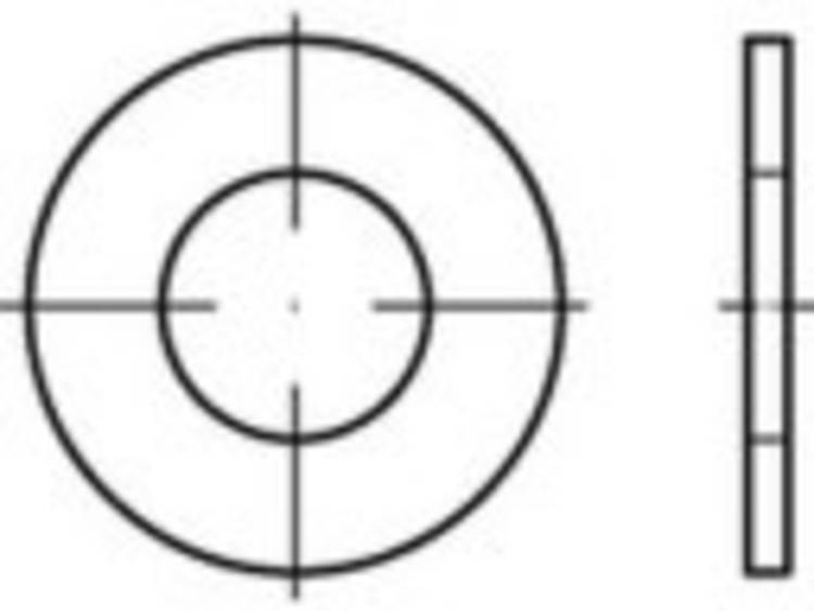 TOOLCRAFT TO-5444184 Onderlegringen 10 mm 88100 Staal Galvanisch verzinkt 200 stuk(s)