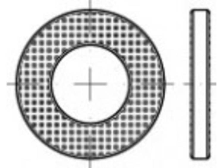 TOOLCRAFT TO-5444193 Onderlegringen 12 mm 88119 Staal 200 stuk(s)