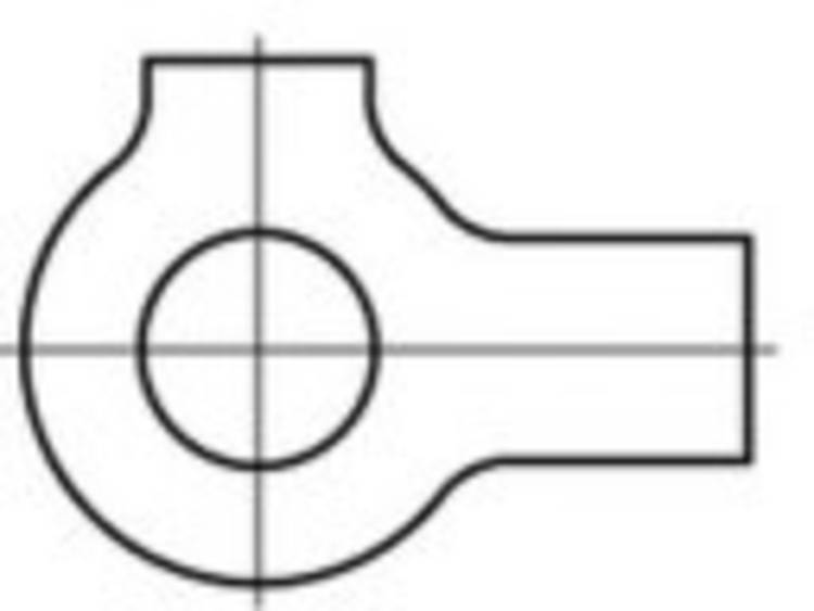 TOOLCRAFT TO-5447832 Onderlegringen 17 mm DIN 463 Messing 50 stuk(s)