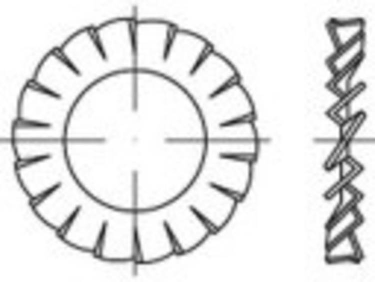 TOOLCRAFT TO-5453946 Onderlegringen 3.2 mm DIN 6798 2000 stuk(s)