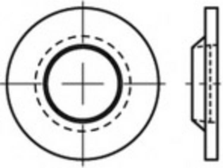 TOOLCRAFT TO-5455026 Onverliesbare ringen 4 mm 88152 100 stuk(s)