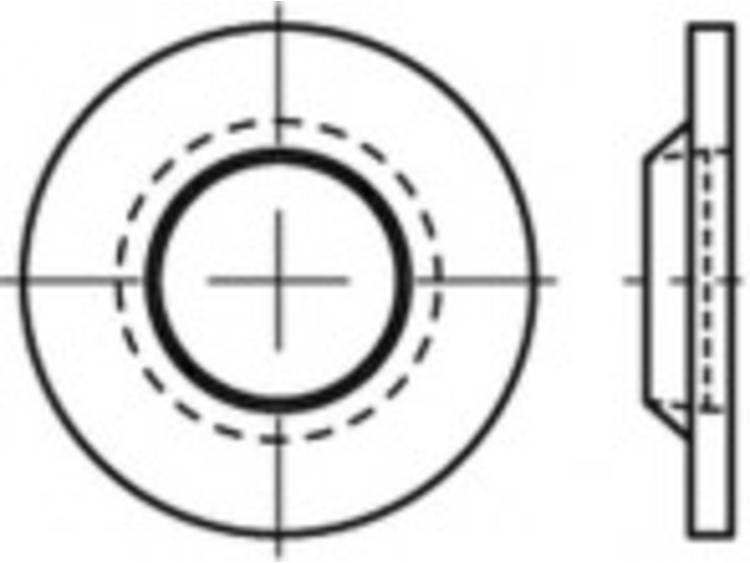 TOOLCRAFT TO-5455038 Onverliesbare ringen 10 mm 88152 100 stuk(s)