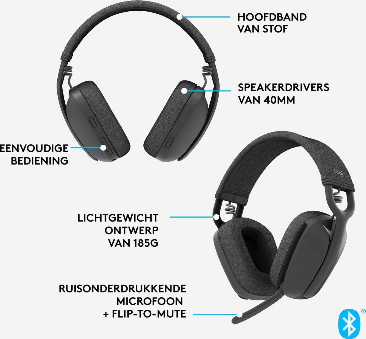Logitech Zone Vibe 100 Zwart