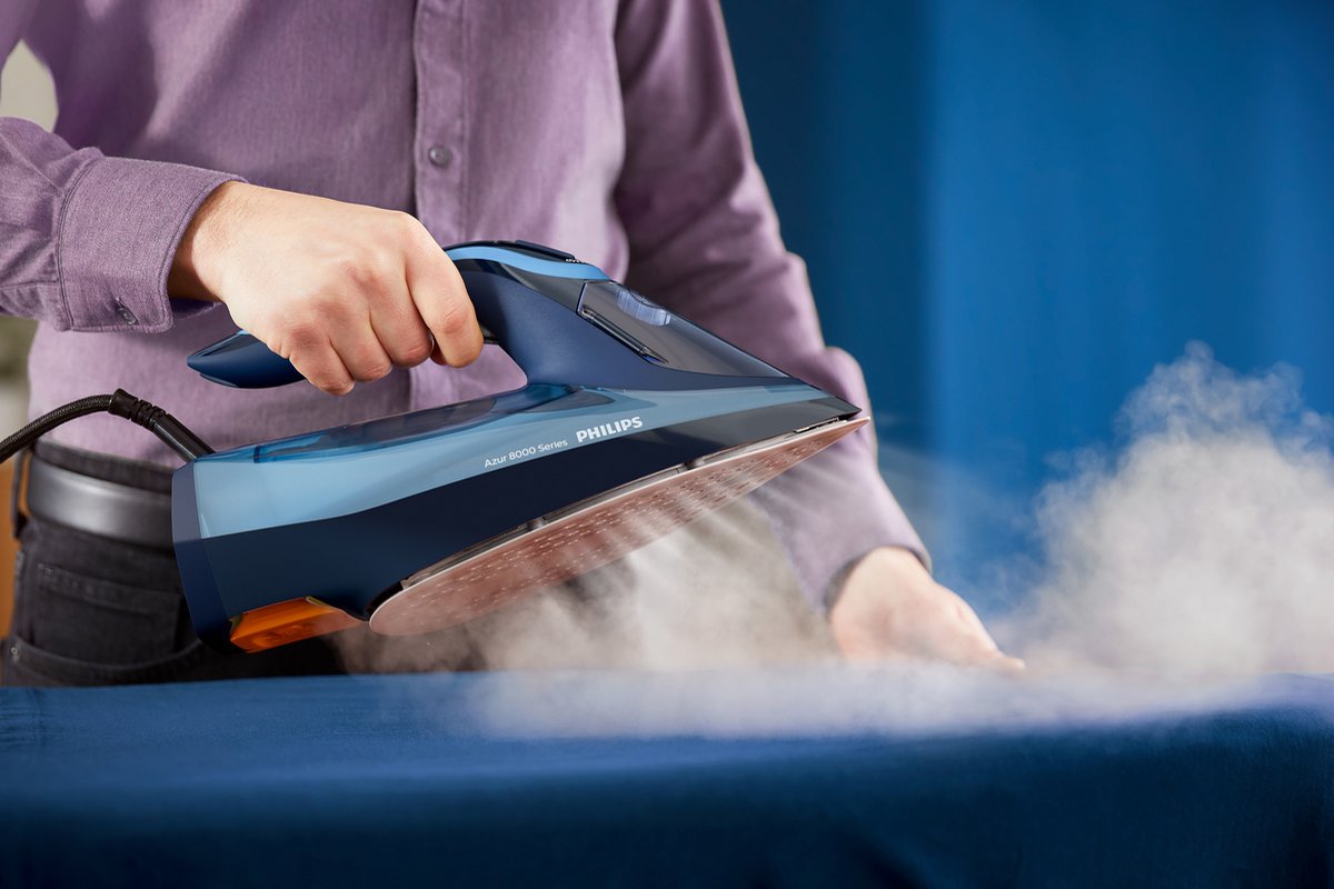 Philips 8000 Series Dst8020/20 Stoomstrijkijzer Azur - Blauw