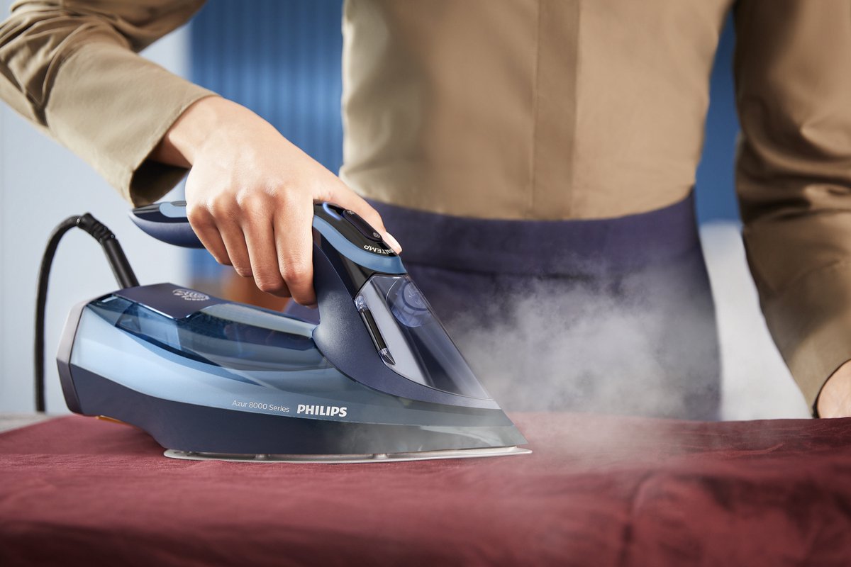 Philips 8000 Series Dst8020/20 Stoomstrijkijzer Azur - Blauw