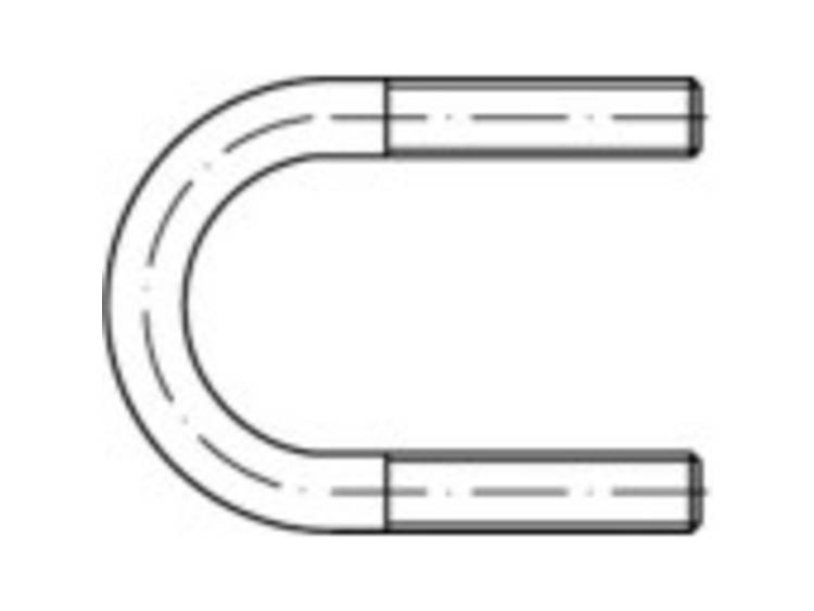 TOOLCRAFT Rondstaalbeugels (Ã) 23 mm M10 N/A Galvanisch verzinkt staal 100 stuk(s)