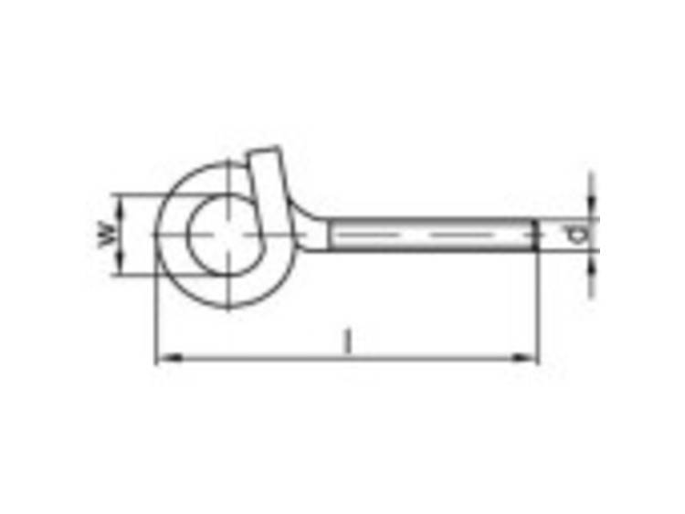 TOOLCRAFT Sterke plafondhaak 160 mm Galvanisch verzinkt staal M12 10 stuk(s)