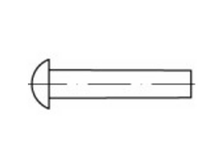 TOOLCRAFT 112145 Halfronde klinknagel (Ã x l) 3 mm x 25 mm Staal 1000 stuk(s)