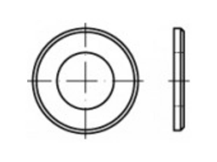 TOOLCRAFT 105438 Onderlegringen Binnendiameter: 50 mm DIN 125 Staal Galvanisch verzinkt 10 stuk(s)