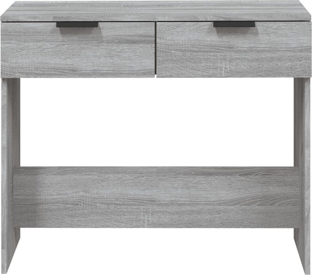 Vidaxl Wandtafel 90x36x75 Cm Bewerkt Hout Sonoma Eikenkleurig - Grijs