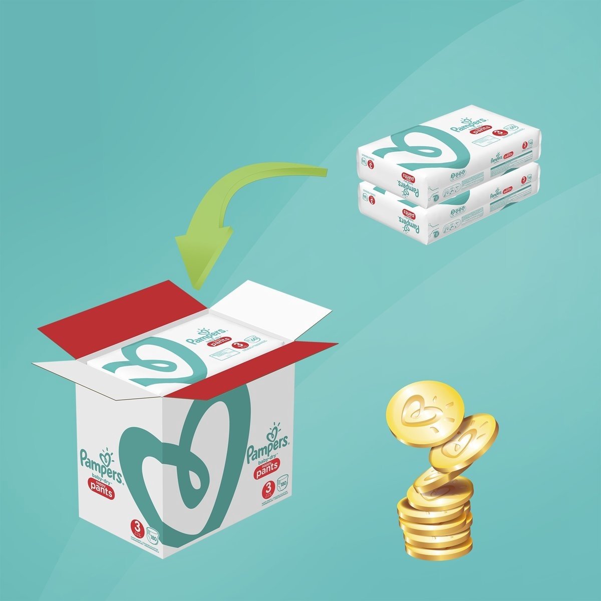 Pampers - Baby Dry Pants - Maat 3 - Mega Pack - 94 Luierbroekjes