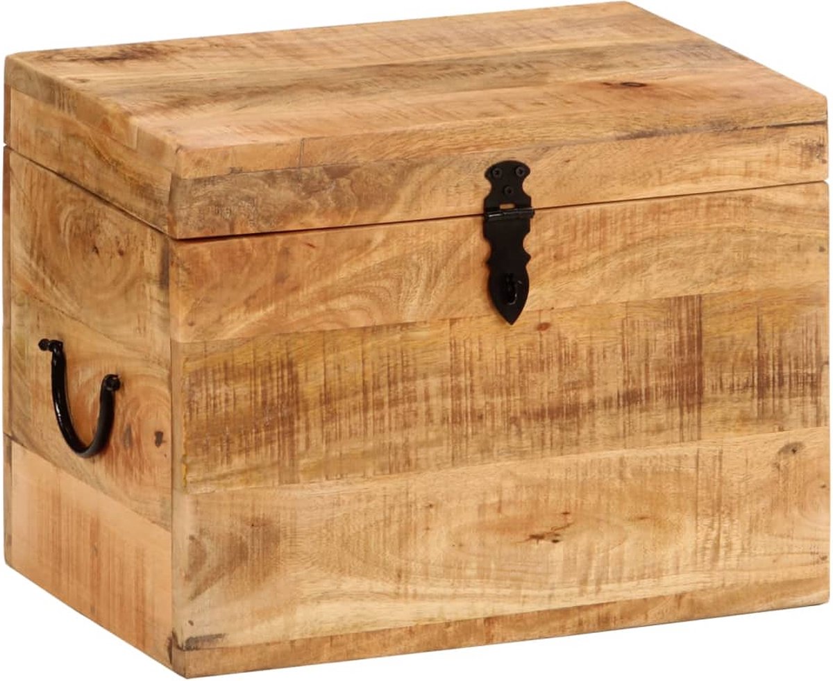 Vidaxl Opbergbox 39x28x31 Cm Massief Mangohout - Marrón