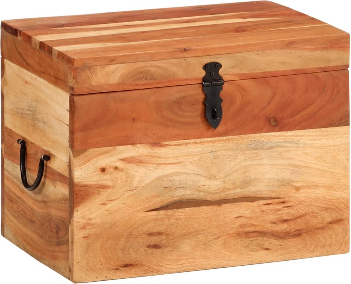 Vidaxl Opbergbox 39x28x31 Cm Massief Acaciahout - Bruin