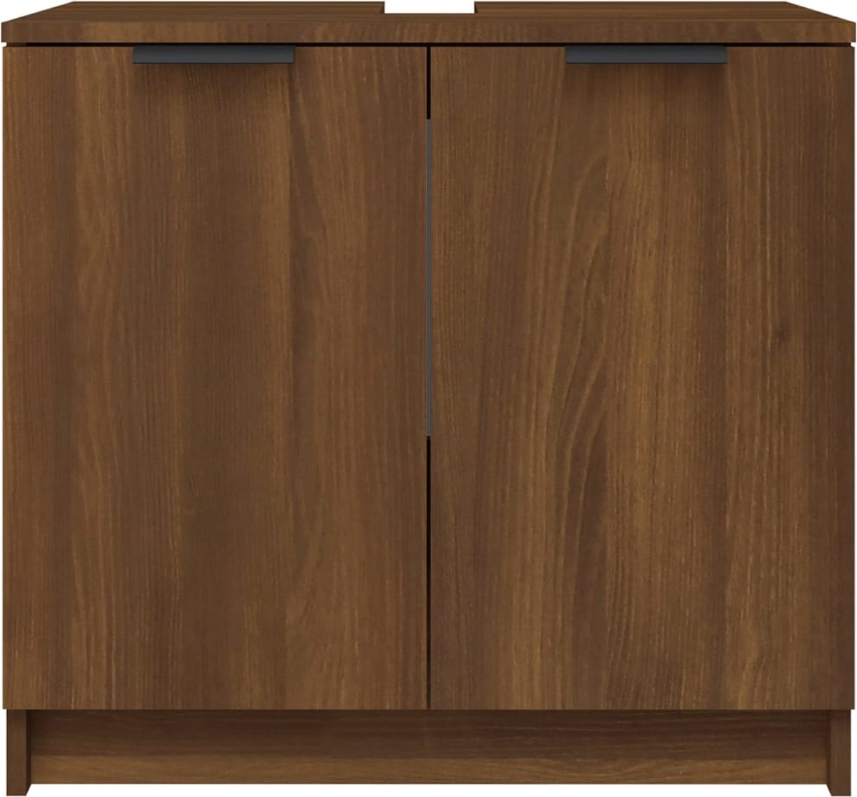Vidaxl Badkamerkast 64,5x33,5x59 Cm Bewerkt Houteikenkleurig - Bruin